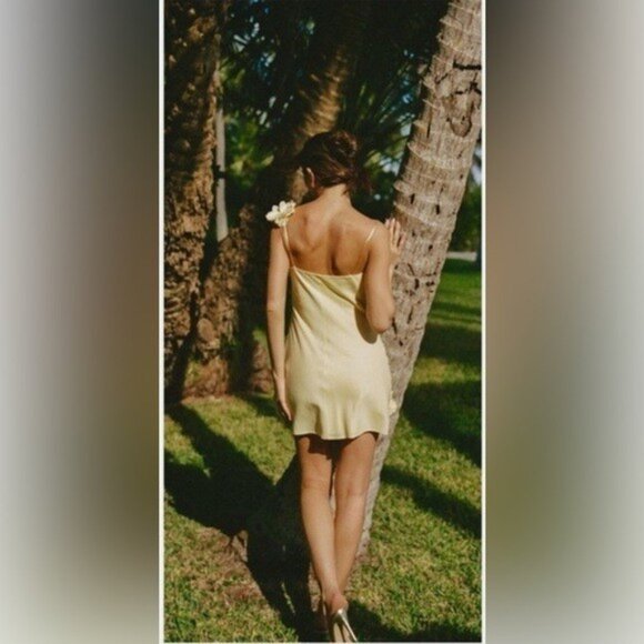 NWT Size S - Hutch 3D Floral Appliqué Linen Blend Dress (NWT US$ 218) - Picture 2 of 16